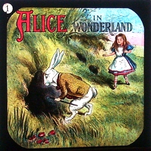 Alice in Wonderland - magic lantern slide